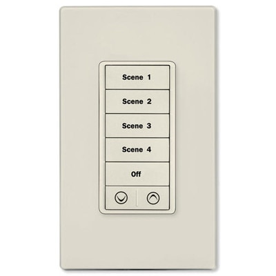 PCS PulseWorx UPB Wall Controller with Load Relay, 7 Button, Light Almond